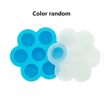 

7 Holes Baby Food Container BPA Free Silicone Folding Supplement Lunch Box for Baby Milk Bento Box Microwave Save