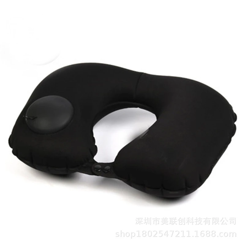 

U-Shape Automatic Inflatable Travel Pillow Neck Pillow Car Air Inflatable Pillows Neck Cushion Travel Headrest Folding Portable