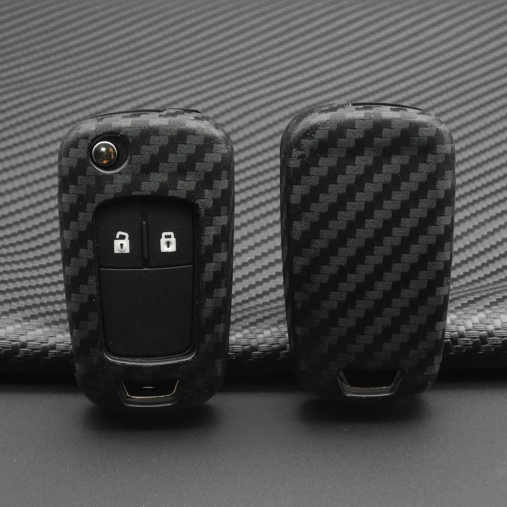 

2/3 Button Carbon Silicone Car Remote Cover Case For Opel Astra J Corsa D Zafira C Mokka Insignia Cascada Karl Adam Meriva