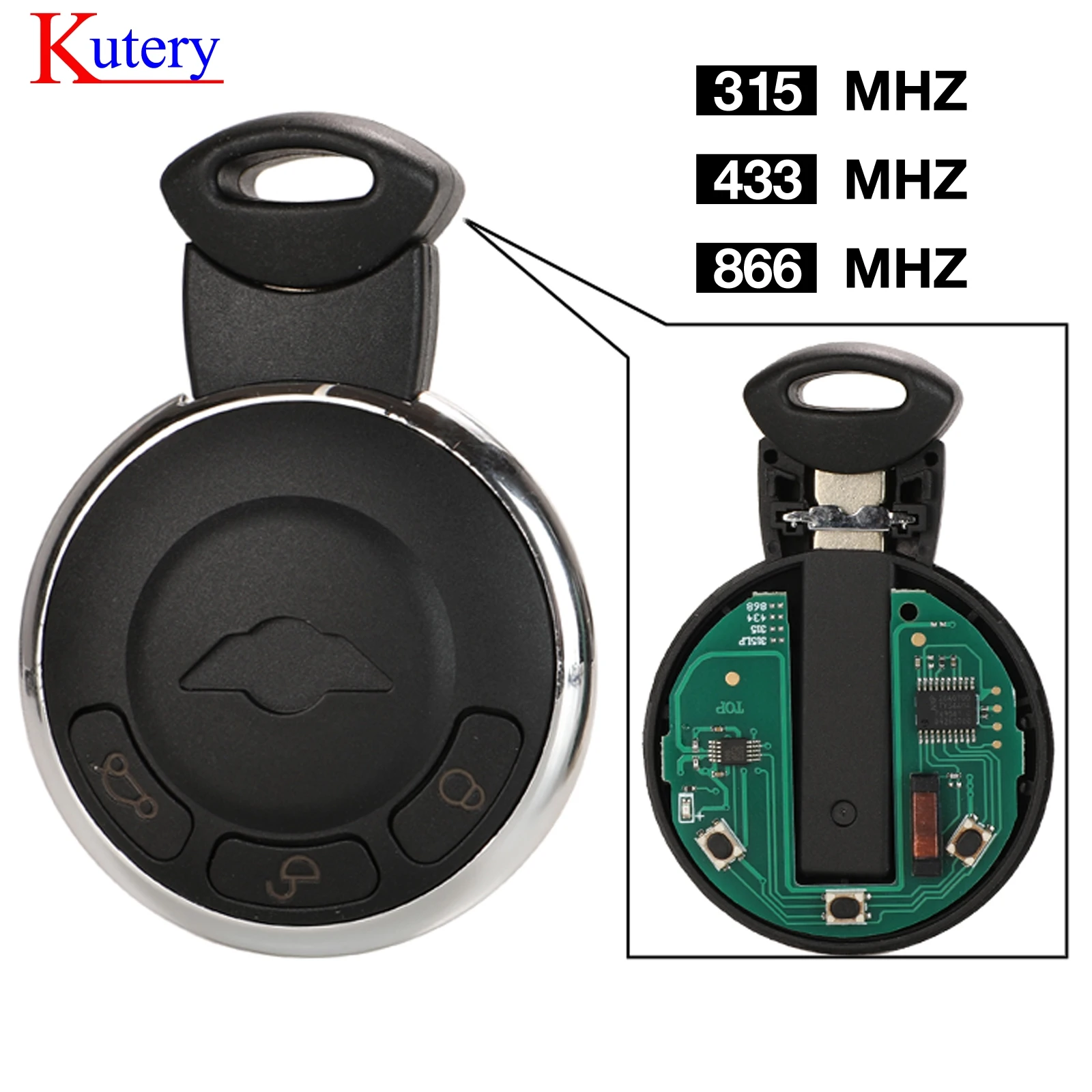 Kutey KR55WK49333 315/ 433/ 868 МГц ID46 PCF7953 пульт дистанционного управления смарт-ключ для BMW MINI