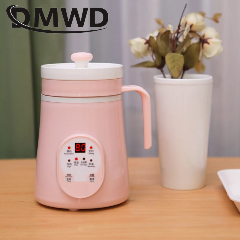 Mini Electric Warm Thermal Kettle Ceramics Water Heating Cup Milk Boiler Noodles Porridge Stew Pot Baby Food Slow Cooker Teapot 5