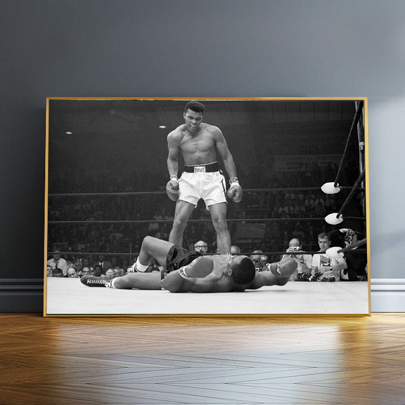 Набор для рисования на холсте Ali VS Sony Liston спортивный плакат и принты | Дом сад