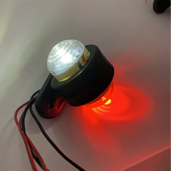 

1pair Warning Replacement Parts Universal External Mini Safety Trailer Truck Double Sided Side Marker Light 10-30V 6 Led Durable