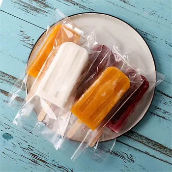 

Food Grade Ice Bags Disposable Plastic Popsicle Bags Freezens Treat Storage Transparent Ice Popsicle Mold Bag 100Pcs/Set