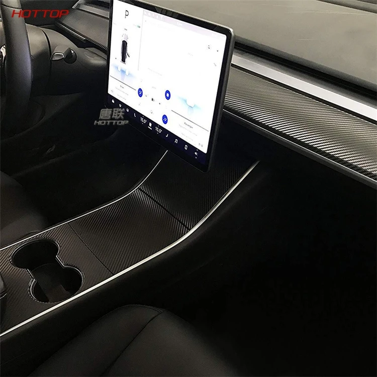 2 шт. внутренняя панель из углеродного волокна виниловые наклейки для Tesla модель 3