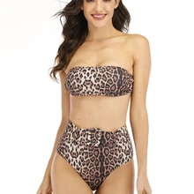 Bandeau Bikinis Leopard Swimsuit Sexy Women Floral Swimwear Summer Bathing Suits Female Beach Wear Ladies Biquini Set Brazilian Bandeau Bikinis Leopard Swimsuit Sexy Women Floral Swimwear Summer Bathing Suits Female Beach Wear Ladies Biquini Set Brazilian