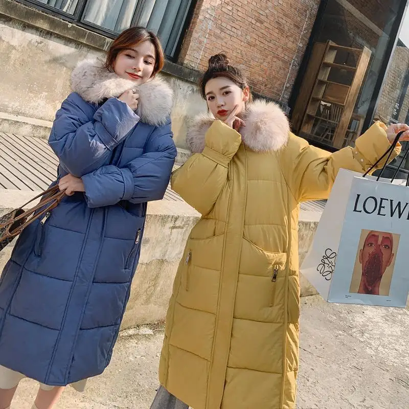 

Down Jacket Cotton-padded Clothes Women's Mid-length 2019 Winter New Style Korean-style Loose-Fit over-the-Knee Winter Coat INS