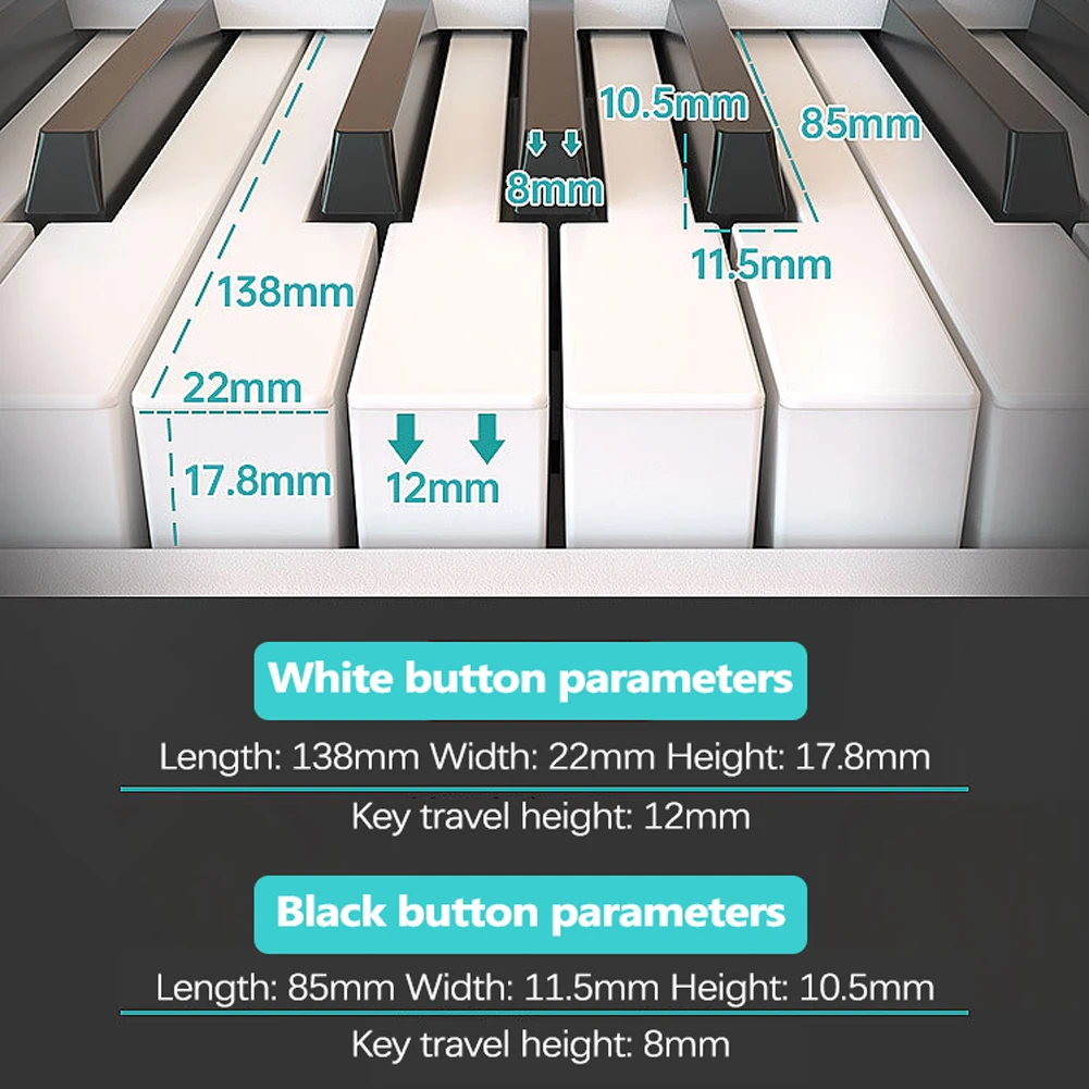 88-Keys Foldable Piano Multifunctional Digital Piano Portable Electronic Keyboard for Student Musical Instrument