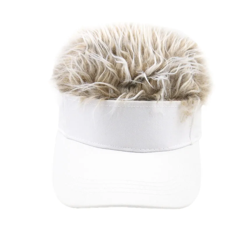 Winfox Новая Черно-белая гольф бейсболка с поддельным чутье волос солнцезащитный козырек веселье Хэллоуин вечерние шапки Кепка в стиле унисекс