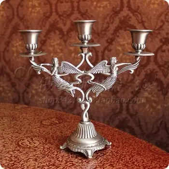 

Large Vintage Candle Holder European Romantic Dinner Wedding Table Living Room Candelabros Bougeoir Home Candle Holder MM60ZT