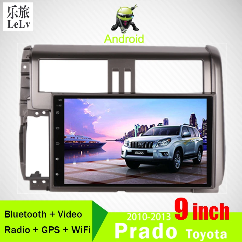 

Lelv multimedia car android gps 9" 2010-2012 2013 Car Multimedia Player bluetooth radio mirror link 2 din for Toyota Land Prado