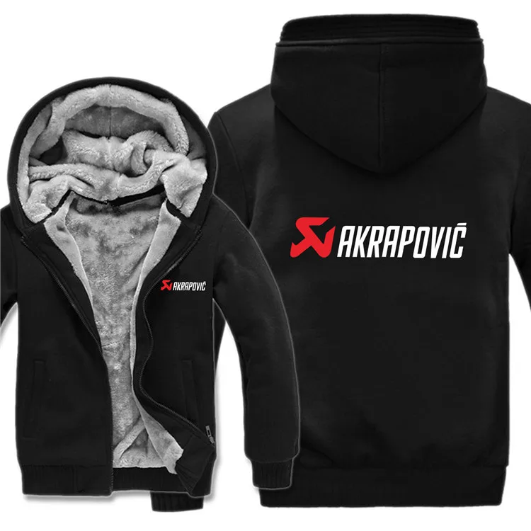 Akrapovic толстовки куртка зимняя мужская повседневная шерстяная подкладка флисовая Akrapovic толстовки с капюшоном