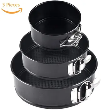 

3 Pieces/set Non-stick Cake Baking Pan Loose Base Round Shape Mold Bakeware Pastry Molds Kitchen Tools