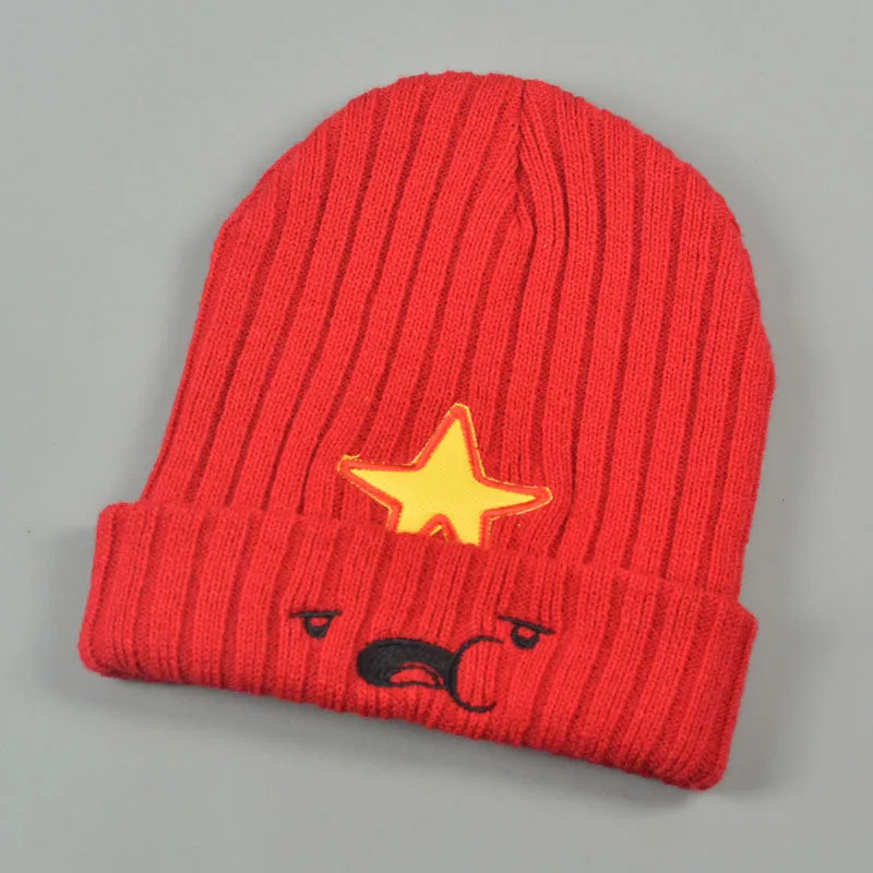Red Зимние шапки для женщин и мужчин, модно звезда, модная Милая шапка, модель, яркая космическая шапка принцессы, женская шапка Skullies Beanies - Цвет: Red