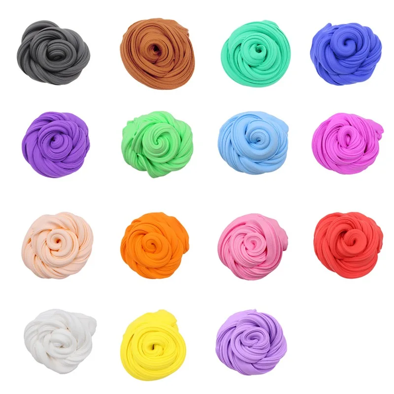 

2020 New Assorted Rainbow Colors Bouncing Putty, Fluffy DIY Slime Ball Sensory Toys For Kids Gift