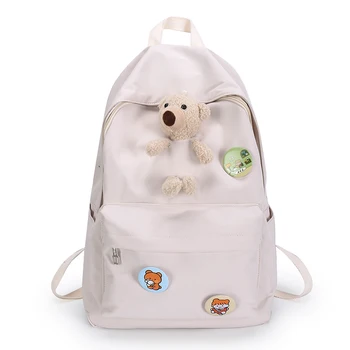 

school bags for teenage girls 2020 Leisure Canvas bear accessories schoolgirl Backpack mochilas para mujer backpack women