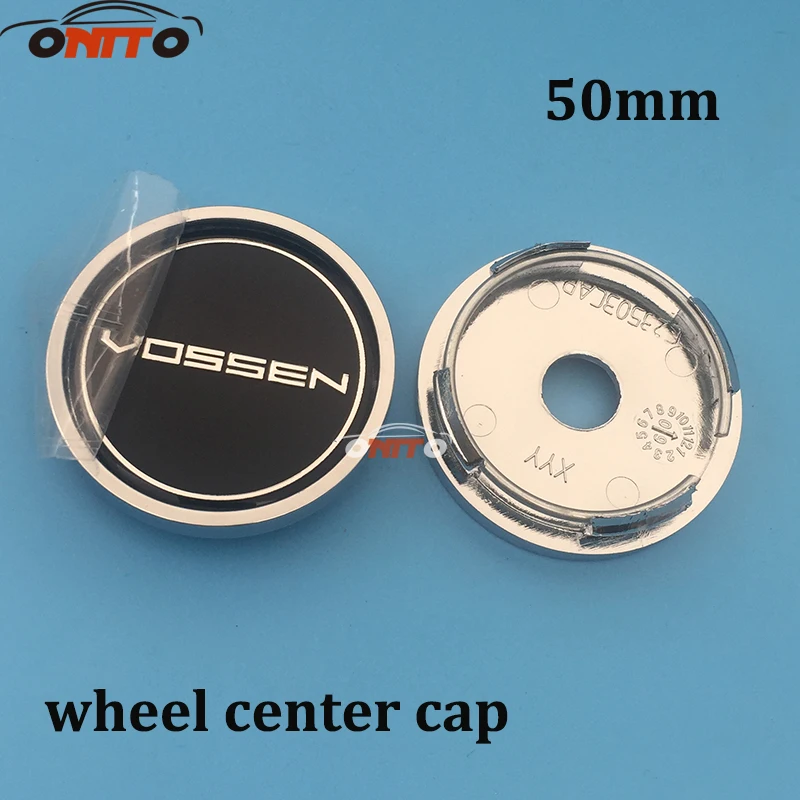 

Hot selling 4pcs/lot 50mm Car Styling Wheel Center Cover Sticker Hub Cap Decal Emblem Badge for Vossen logo Auto Accessories