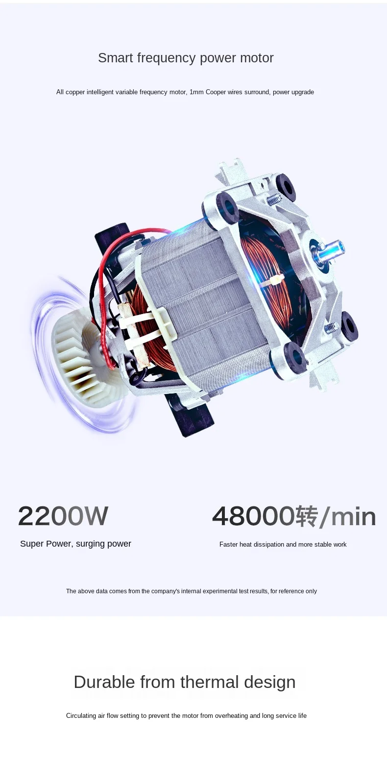 110V/220V/240V 1.6-liter ice skater commercial mute ice skater tea shop wall breaker cross-border blender mixer