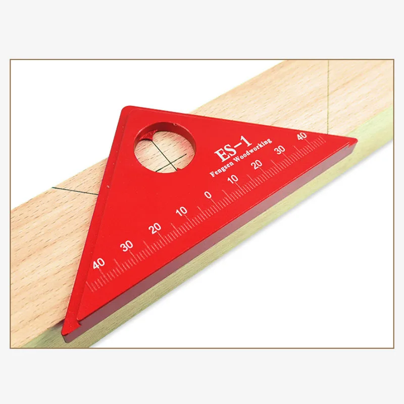 £10.78 Woodworking Ruler Aluminum Alloy Square Layout Miter Triangle Ruler 4590