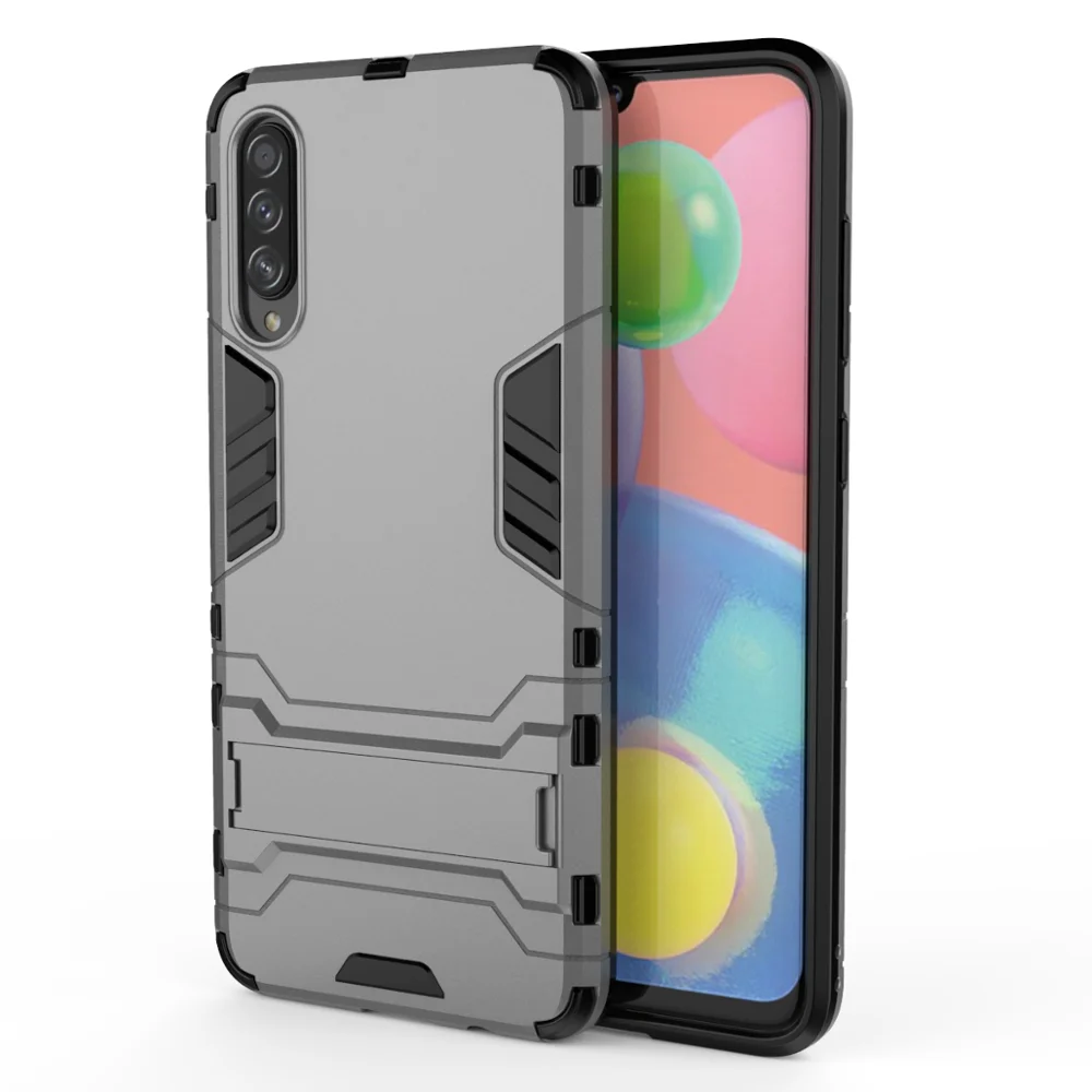 Gray OUDINI задняя крышка Подставка Броня противоударный чехол для samsung Galaxy A70S A750 A70 A72018 A72017 чехол - Цвет: Gray
