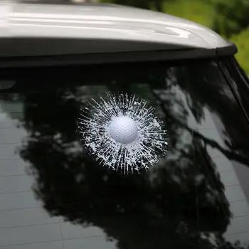 

Creative 3D Tennis Ball Hit Window Crack Car-Styling Vehicle Sticker Decor