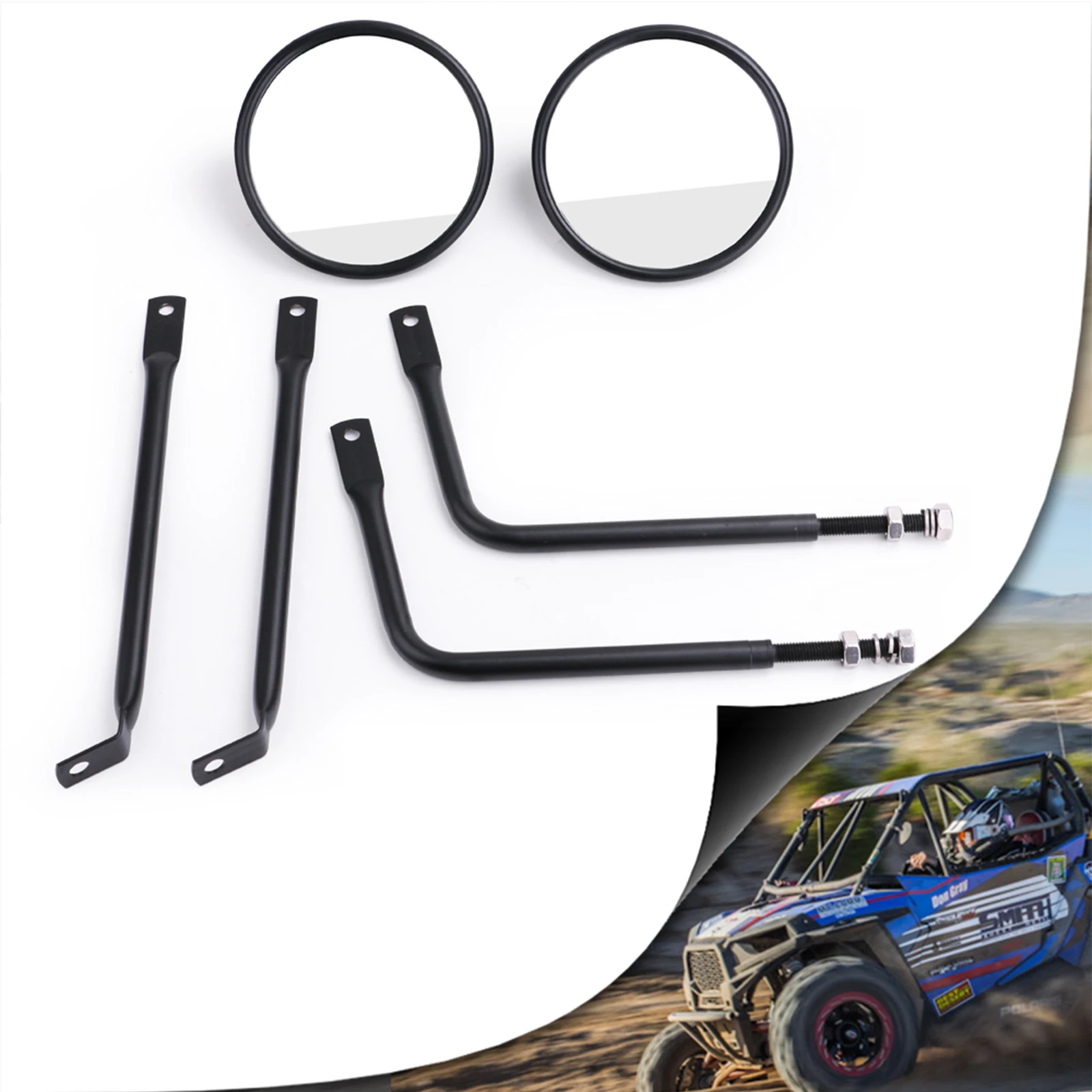 Topteng 1.75" Rear View Mirrors For Yamaha For Honda For Kawasaki For