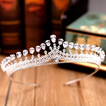 Невесты Корейский Стиль Изысканный Элегантный Циркон маленькая корона высокого класса свадебное Моделирование фото свадебное платье свадебные аксессуары для головы