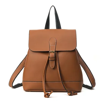 

Retro backpack women's Korean version new all-around British fashion Pu Backpack