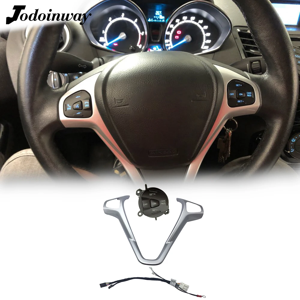 Best Price Red Blue LED Cruise Control Button Steering Wheel Panel Wire Car Accessories For Ford