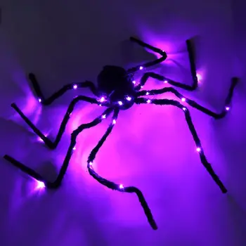 

Halloween Glowing Spider Illuminated Electronic Scary Halloween Doll Ornaments for Lawn Garden Party Haunted House Props Holiday