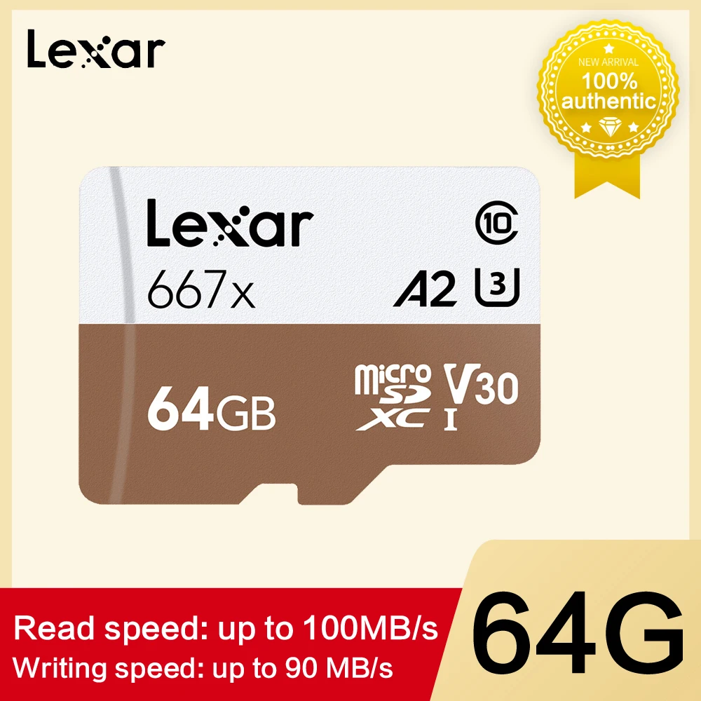 Профессиональная карта памяти Lexar 667x SDXC UHS I Micro SD с адаптером A2 U3 V30 C10 64 Гб 128 ГБ 256 TF