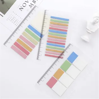 

Translucent PET Loose-leaf Index Sticky Notes Memo Pad N Times Sticky Bookmark with Ruler Notepad Diary Deco Mr.Paper Label