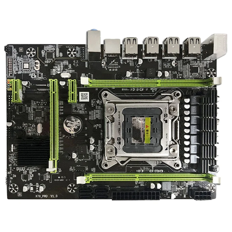 Материнская плата X79M Pro для Intel Lga 2011 E5 2640 2650 2660 Ddr3 2680/1600/1333 МГц 32 Гб M.2 Pci-E M-Atx |