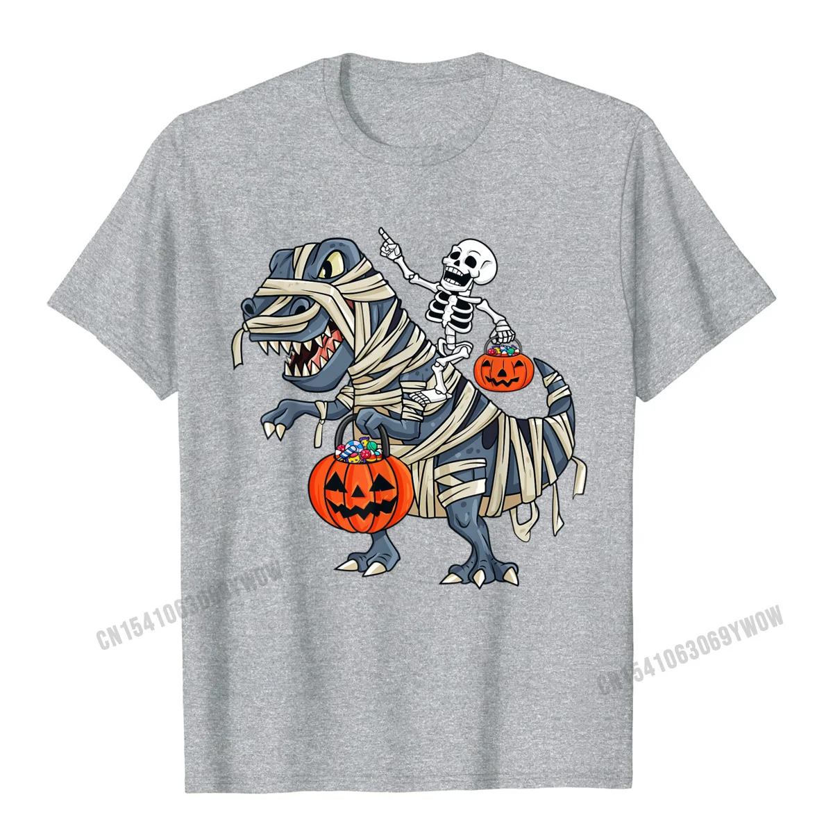 Tees Casual T Shirt Mother Day 2021 Discount Group Short Sleeve 100% Cotton Crewneck Mens Top T-shirts Group Drop Shipping Skeleton Riding Mummy T Rex Halloween Boys Girls Kids T-Shirt__628 grey