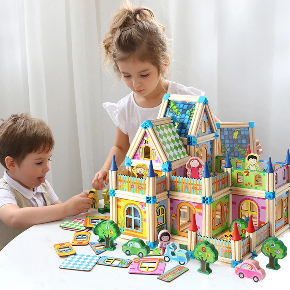 

128pcs 3D Building Blocks Model Assemble Toys Set Magnetische Designer Bouw Set Model Educational Toys For Kids Children Gift