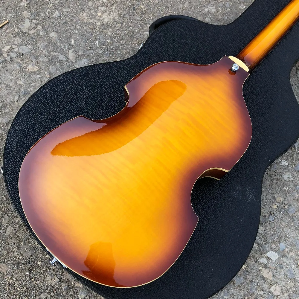 Фабрика Sunburst Hofner Скрипка 4 струны электрическая бас гитара BB2 значок серии Hofner табак burst Винтаж CT бас