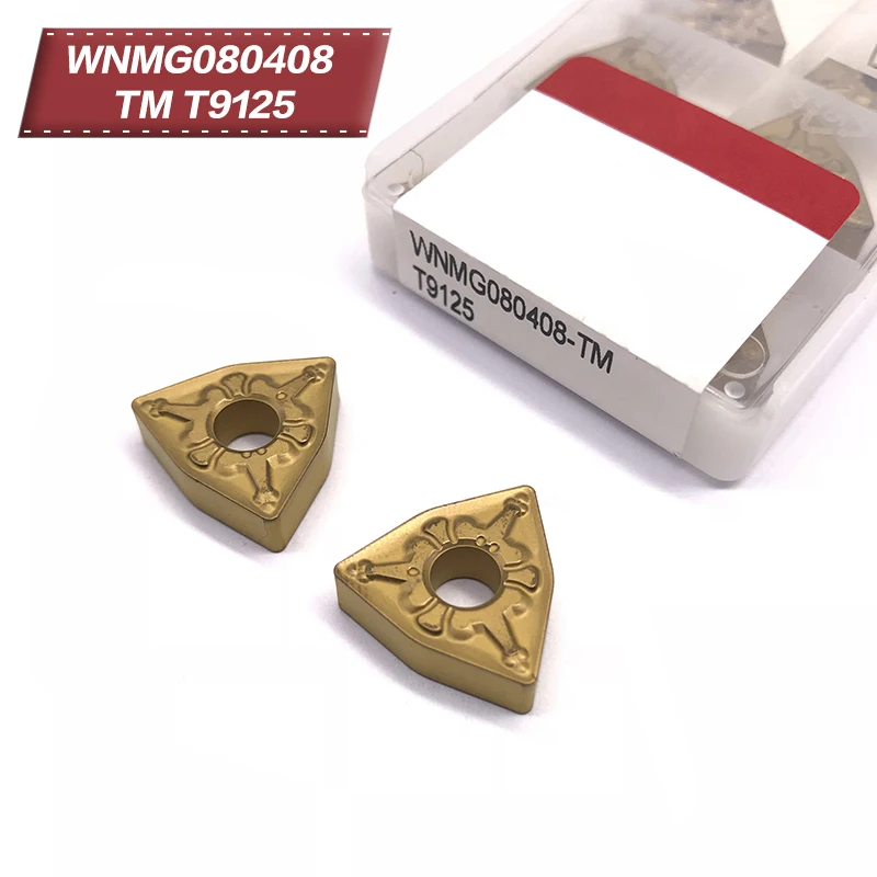 10 шт. WNMG080404 TM T9125/WNMG080408 T9125 внешний твердосплавный инструмент для