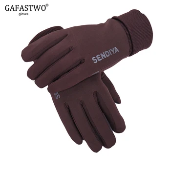 

New Autumn And Winter Outdoor Sports Touch Screen Mens Gloves Off-Road Non-slip Warm Plus Velvet Driving Ladies Gloves