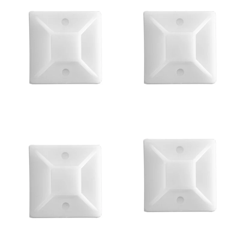 Cable Tie Mounts 100PCS Cable Tie Bases Mount 22X22 Wire Removable Self Adhesive Wall Holder Car Fixing Seat Clamps Suction Positioning Sucker