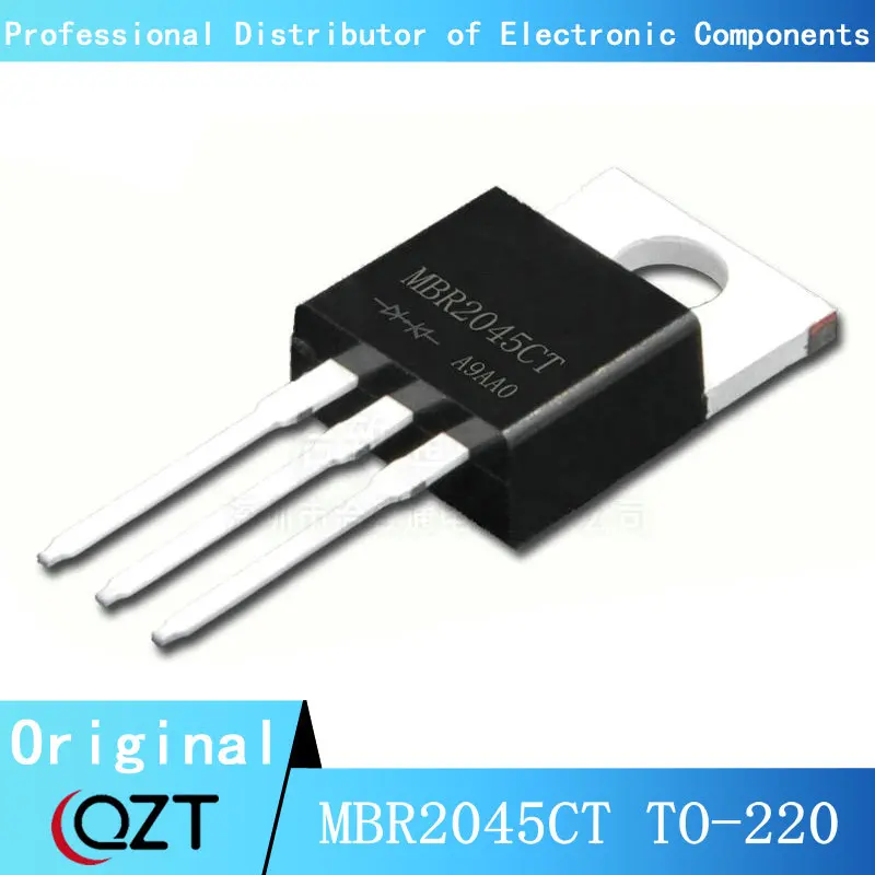 10pcs new mbr10200ct mbr10200 b10200g 10a200v schottky transistor straight to 220 mbr10200ct integrated circuit 10pcs/lot MBR2045CT TO220 MBR2045 MBR2045C 20A 45V Schottky diode T0-220 chip New spot