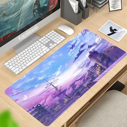 Tapis de souris XXL en caoutchouc pour fille, accessoire de jeu pour ordinateur de bureau et clavier 