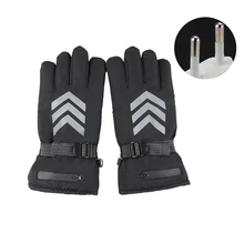 Походные уличные Светоотражающие зимние на батарейках термальные лыжные мотоциклетные Мягкие Водонепроницаемые электрические походные теплые перчатки с подогревом