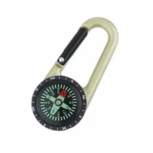 1P [cs Внешняя торговля Горячая многофункциональный металлический карабин с компасом цинковый сплав со шкалой кольцо наружные продукты
