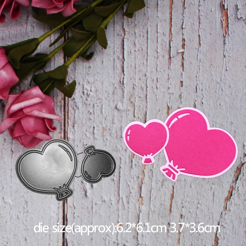 

heart balloon New Metal Cutting Dies New Stencils for DIY Scrapbooking Paper Cards Craft Making Craft Decoration