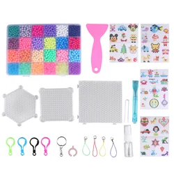 Perles magiques de brouillard d'eau pour enfants, 1 paquet de 2000 pièces, perles collantes à l'eau faites bricolage main, fabrication de haricots solubles dans l'eau, jouets Puzzle 