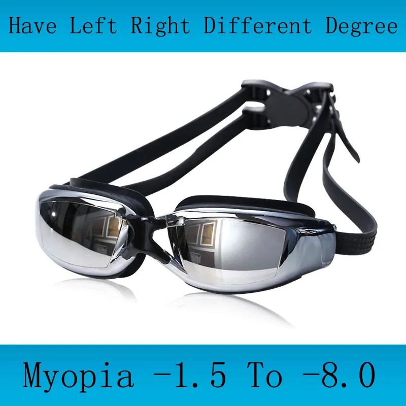 Myopia Swimming Goggles Prescription Adults Kids Diopter Swim Eyewear anti fog Swimming Glasses Natacion Waterproof Swimsuit