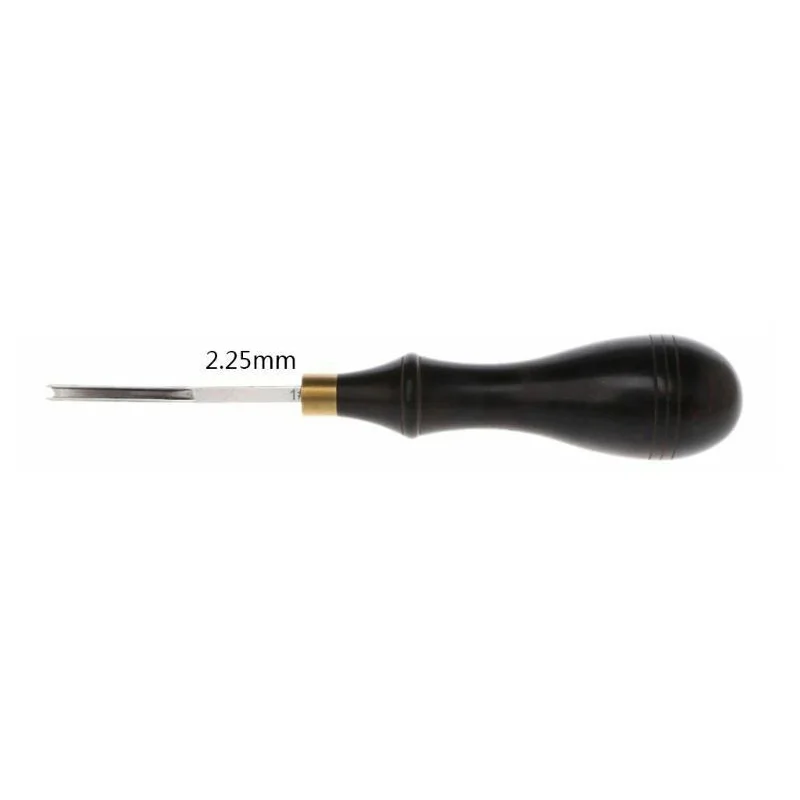 

1pc Leather Mark Tool Steel Blade Leather Edge Creaser Ebony Blackwood Shallow Groove Craft Mark Tool Length 16cm