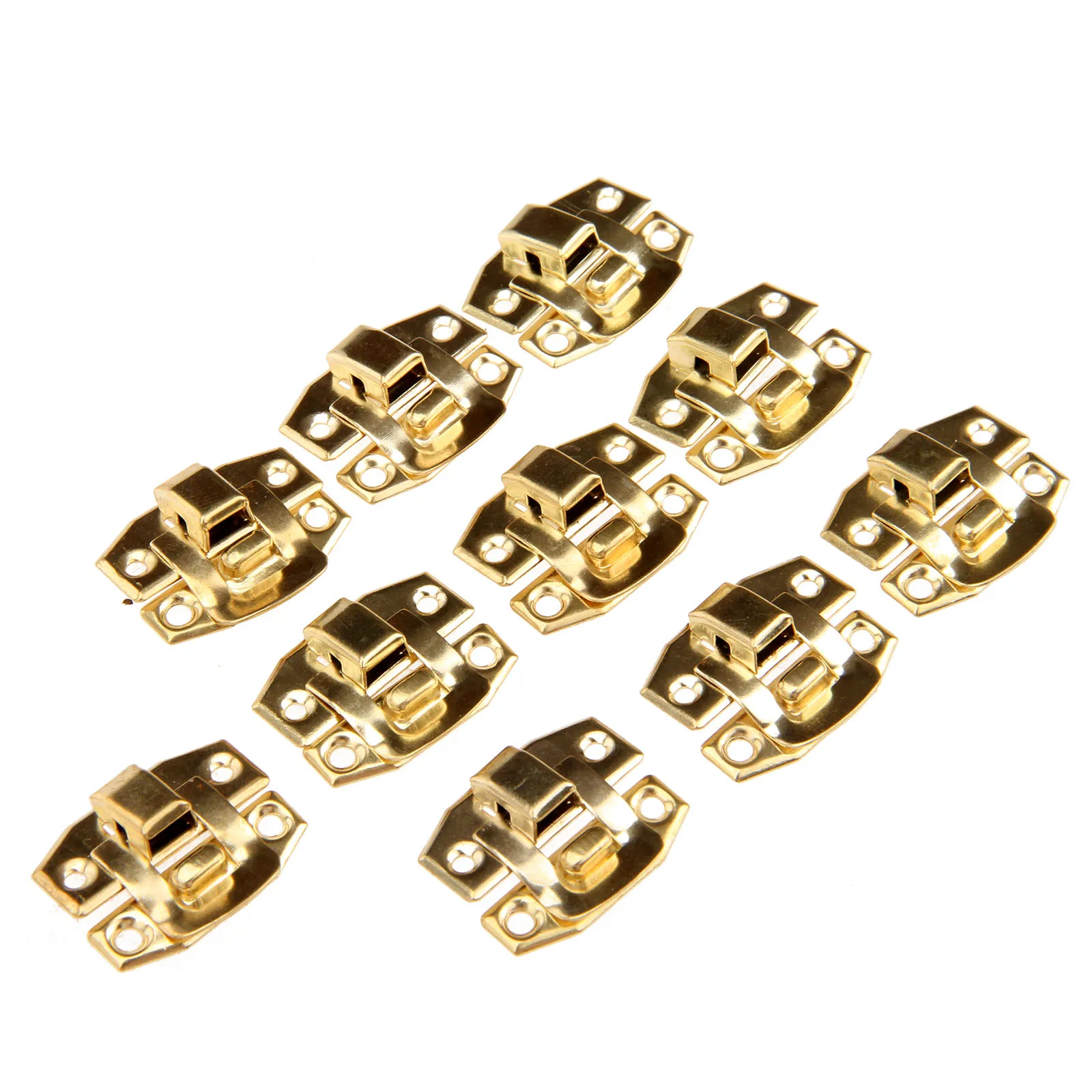Box Latch Hasps Jewelry Chest Gift Wine Wooden Box Case Toggle Latch Suitcase Hasp Hook Clasp With Screws 10Pcs