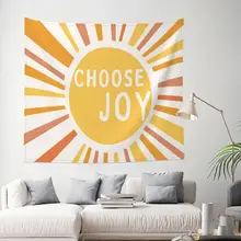 

Tapestry Choose Joy Sun Moon Art Vintage Decor Wall Room Home Decoration Hanging Living room Kawaii Cute Fashion