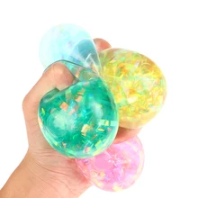 

1PC 6cm Decompression Ball Shining Stress Relief Balls Pectin Glitter Ball Antistress Colorful Ball Anti-stress Toys